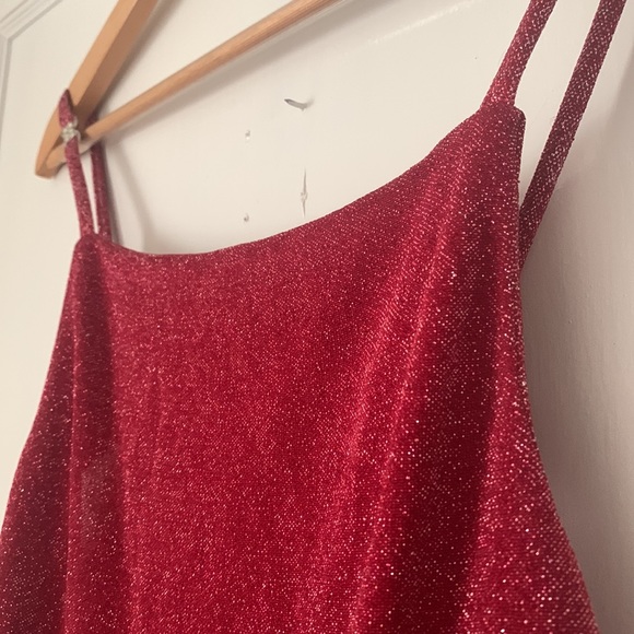 Ruby red sparkly dress size medium - Picture 1 of 7